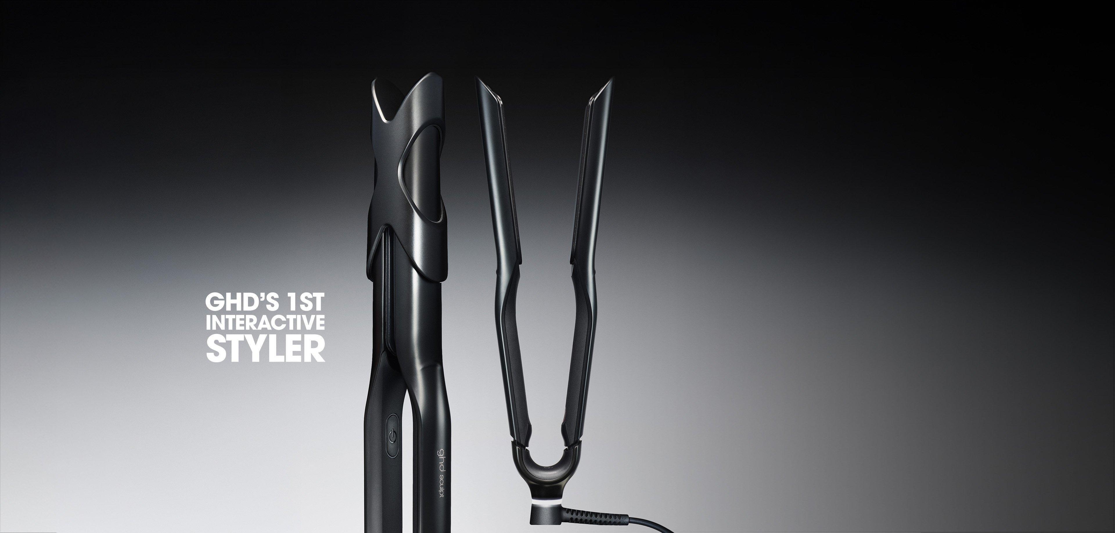 NEW GHD SCULPT INTERACTIVE HAIR STRAIGHTENER (26MM PLATE) BLACK
