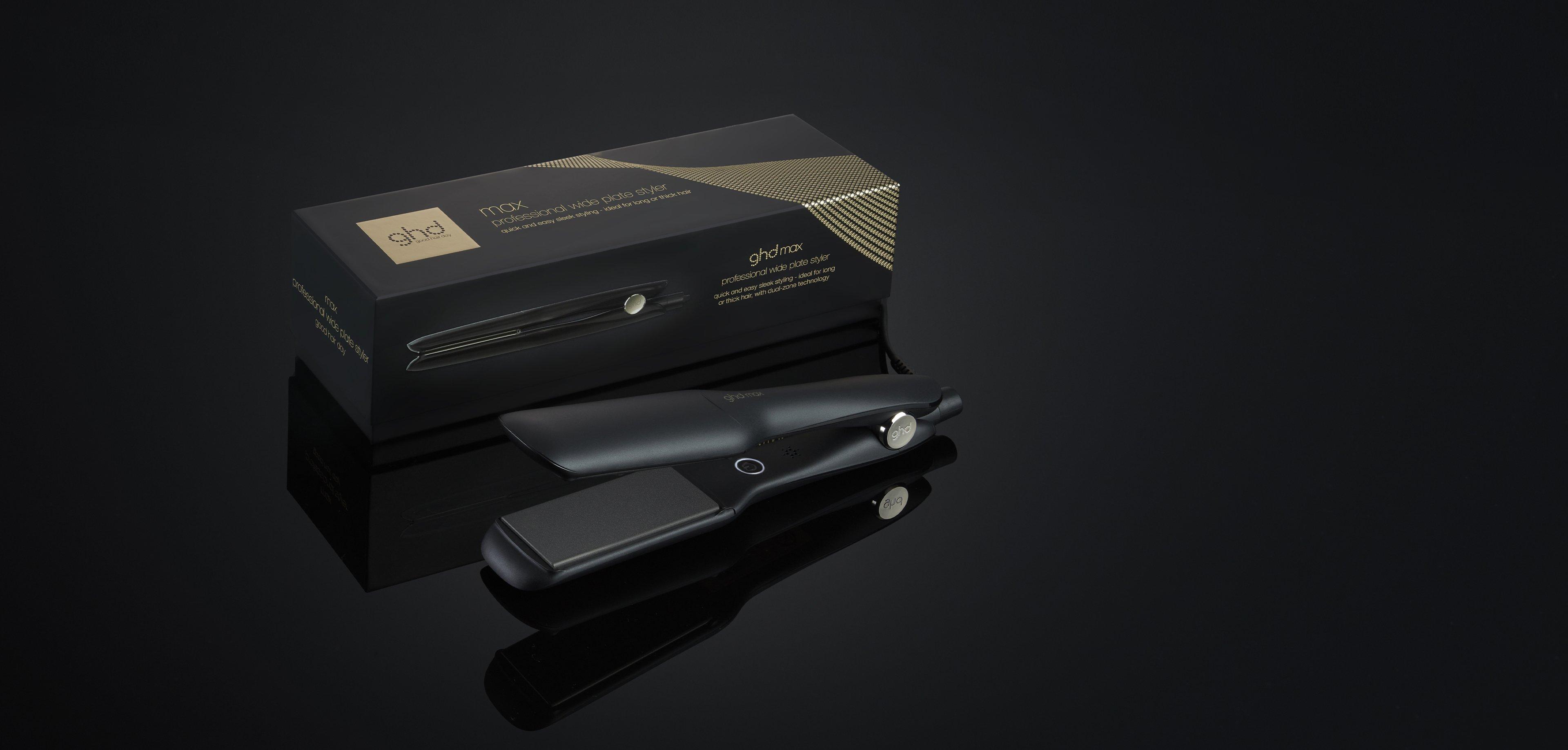GHD MAX WIDE PLATE HAIR STRAIGHTENER (42MM PLATE) BLACK