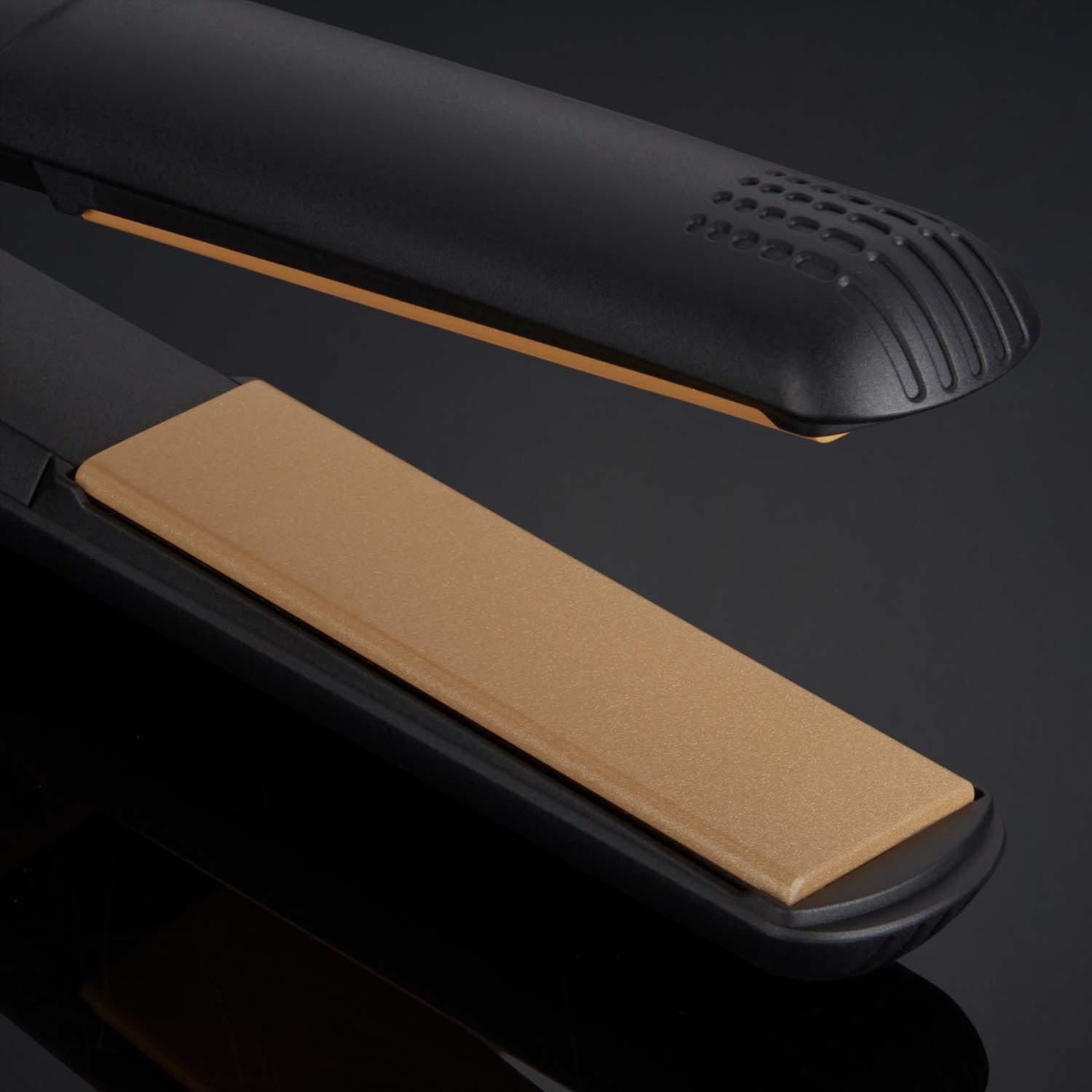 GHD ORIGINAL HAIR STRAIGHTENER BUNDLE SET IN BLACK WITH PADDLE BRUSH