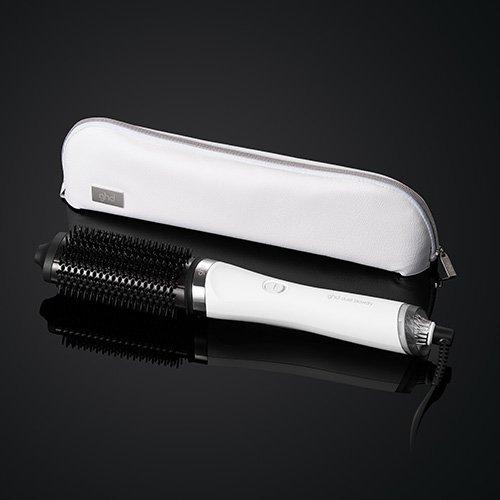 GHD DUET BLOWDRY HAIR DRYER BRUSH IN WHITE
