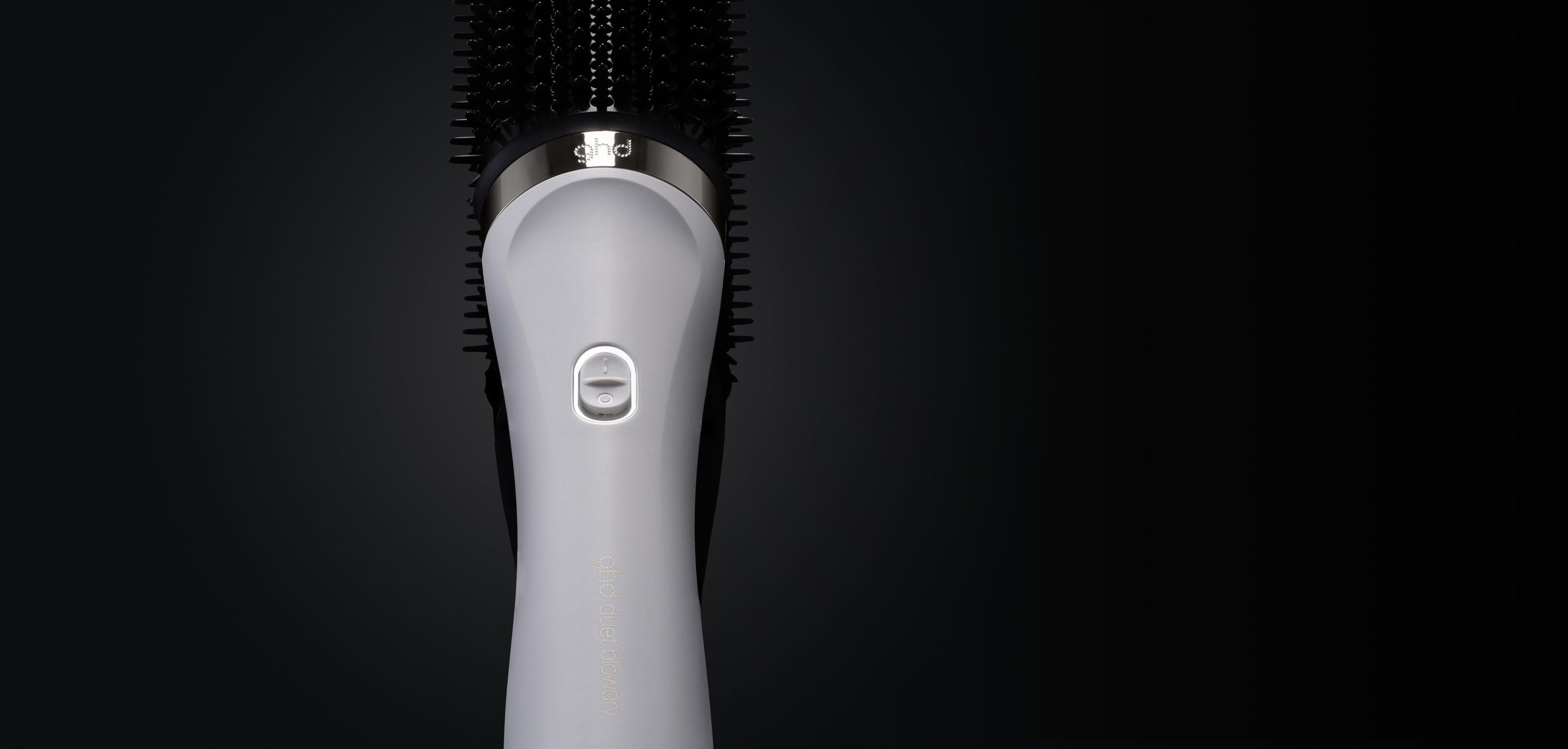 GHD DUET BLOWDRY HAIR DRYER BRUSH IN WHITE