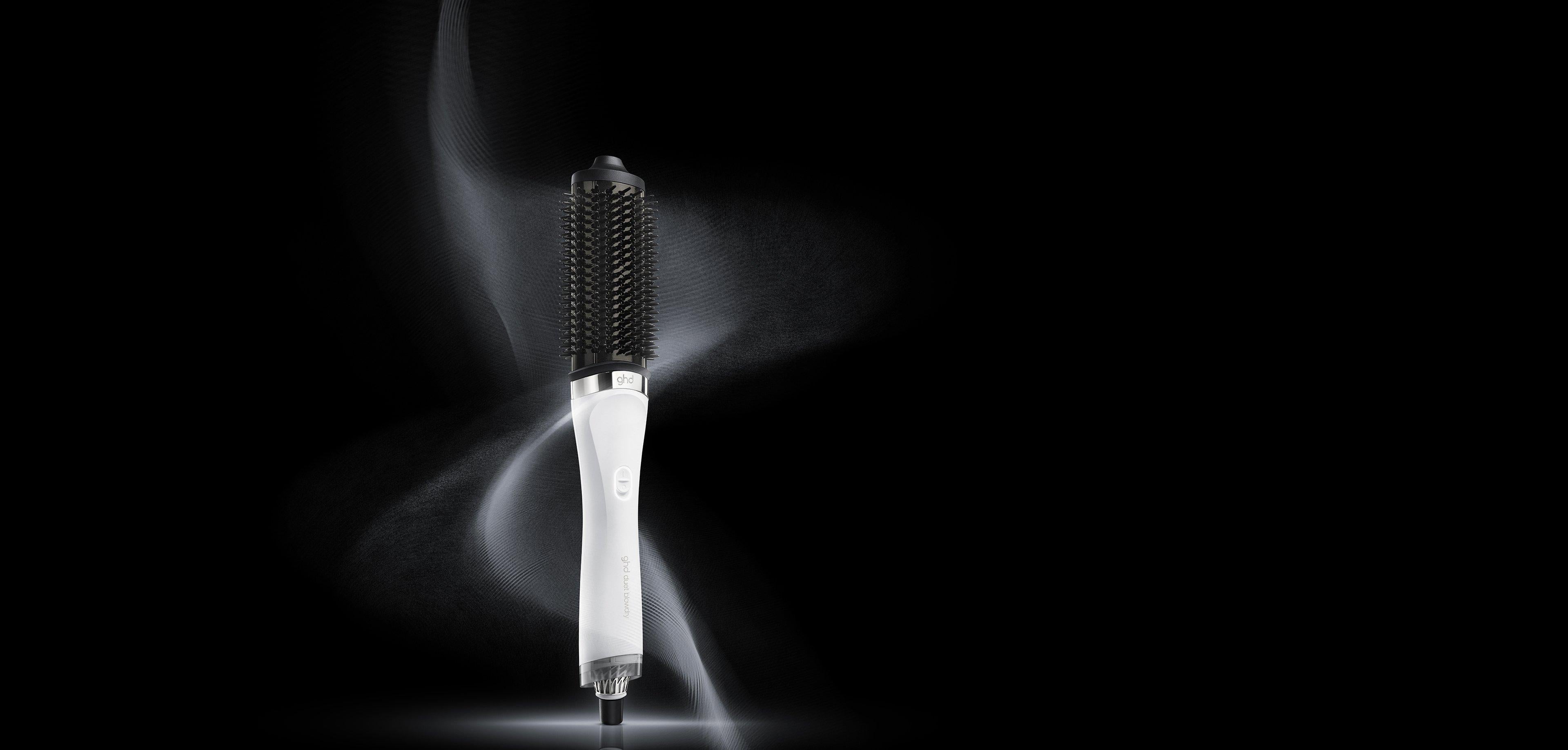 GHD DUET BLOWDRY HAIR DRYER BRUSH IN WHITE