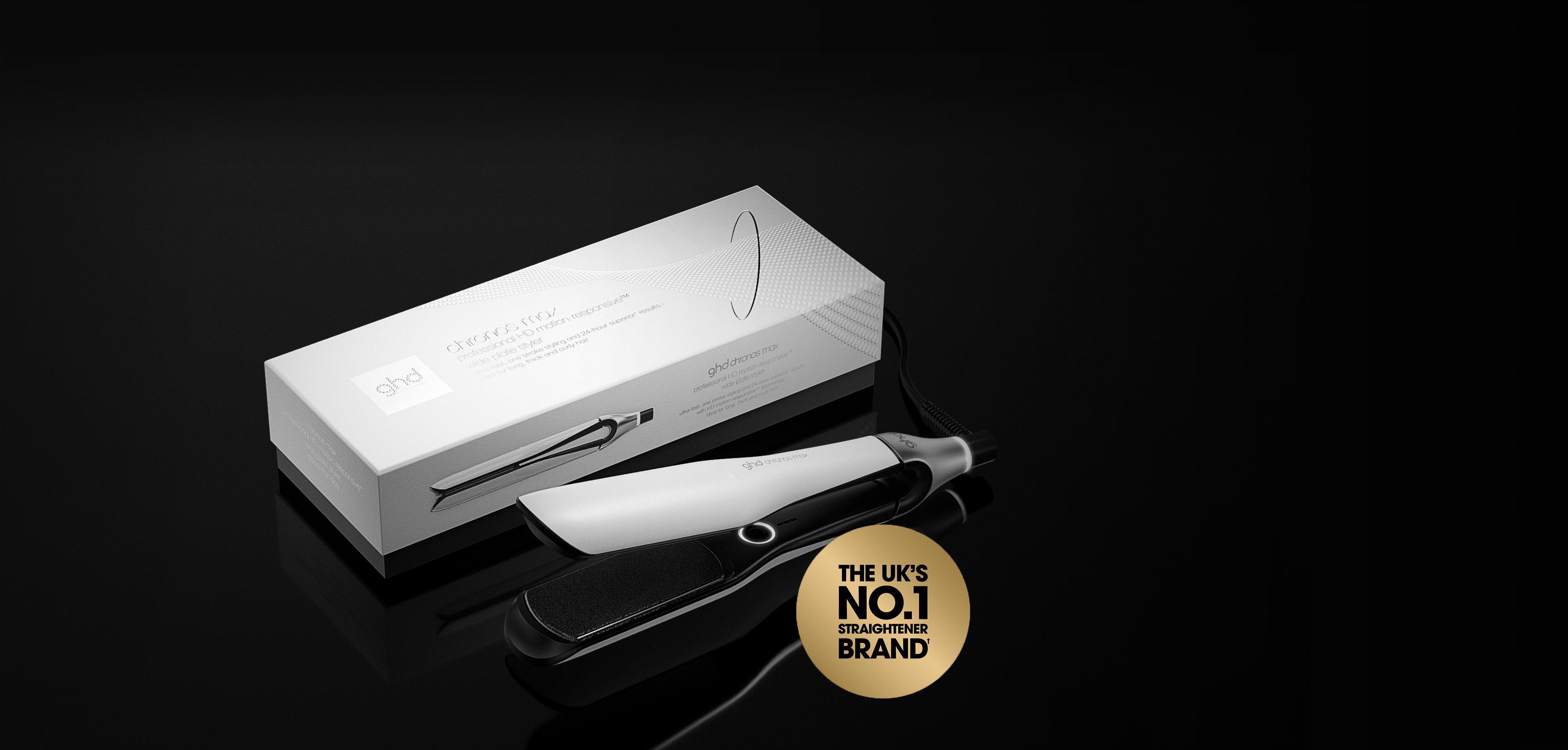 GHD CHRONOS MAX BEST WIDE PLATE HAIR STRAIGHTENER (43MM PLATE) WHITE