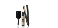 GHD ORIGINAL HAIR STRAIGHTENER BUNDLE SET IN BLACK WITH PADDLE BRUSH