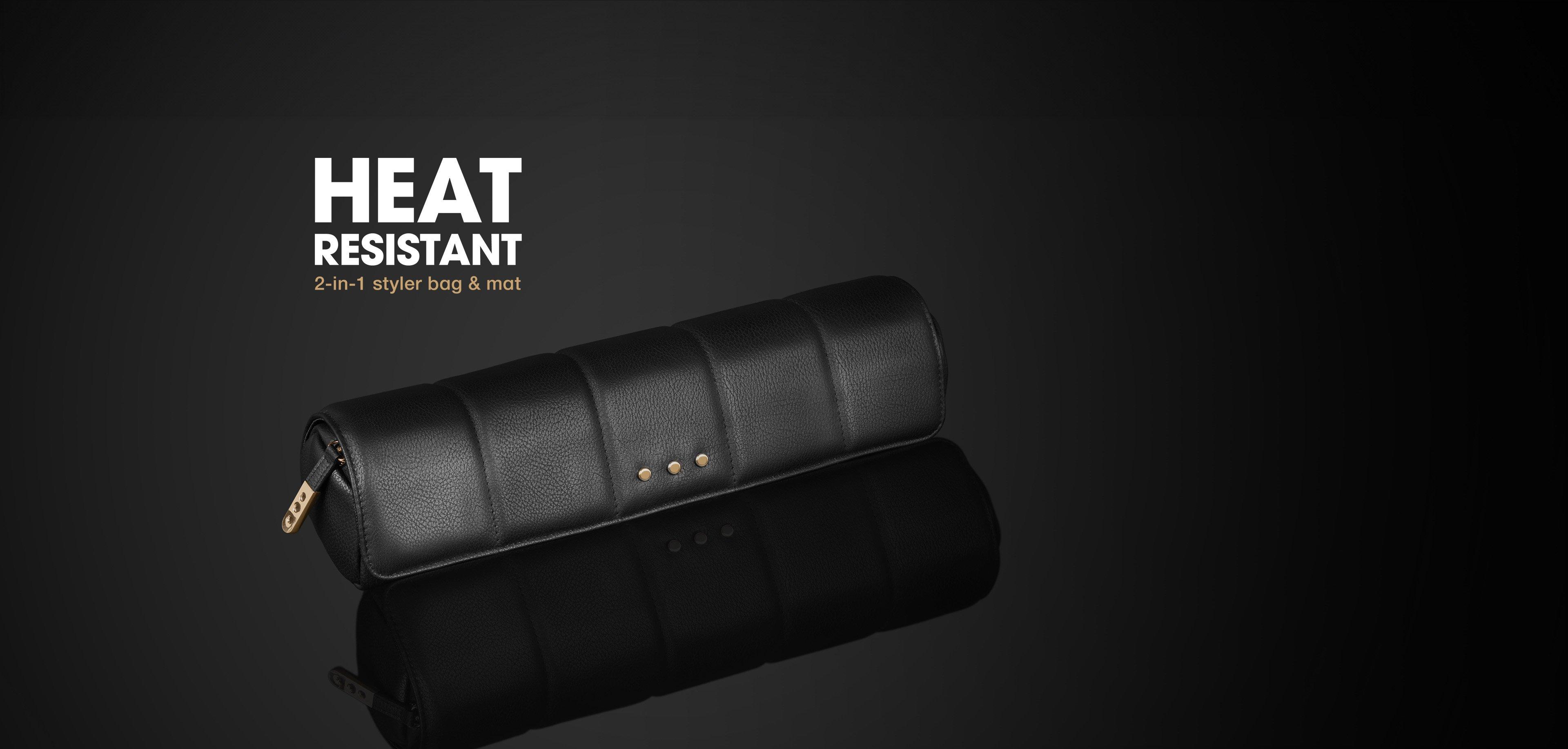 NEW GHD 2-IN-1 HEAT-RESISTANT HAIR STRAIGHTENER BAG & MAT