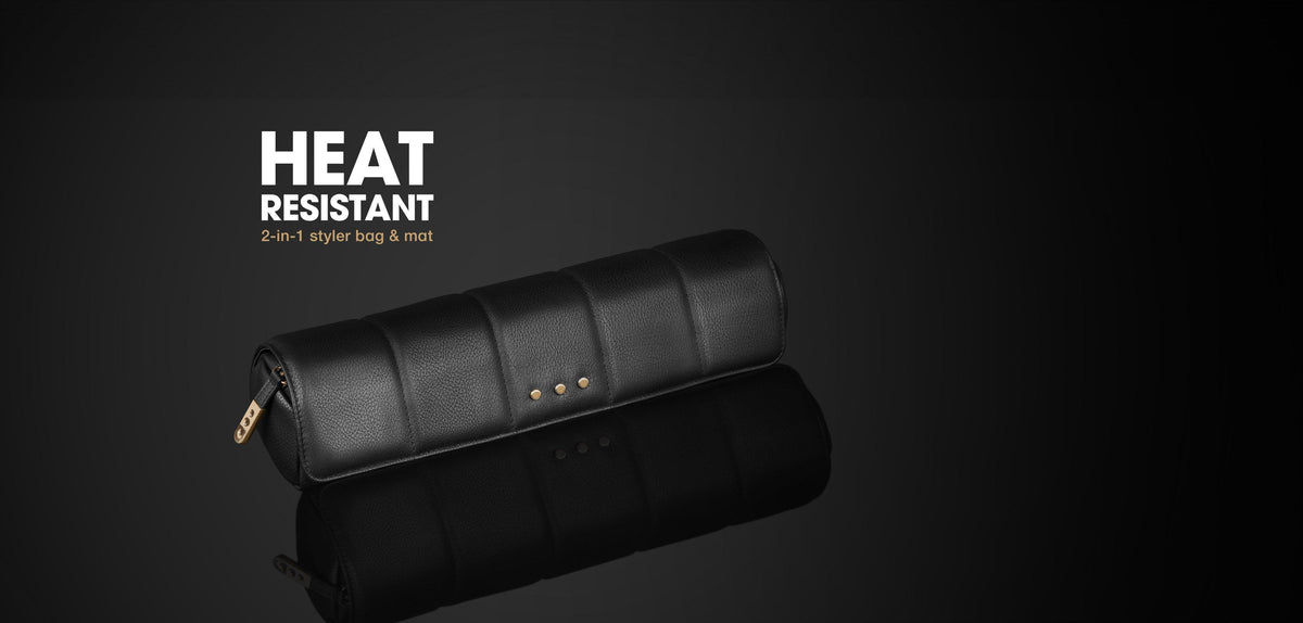 NEW GHD 2-IN-1 HEAT-RESISTANT HAIR STRAIGHTENER BAG & MAT