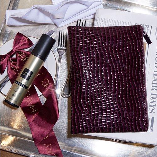 NEW GHD STYLE GIFT SET IN CHERRY CHIC WITH HAIR CLIP