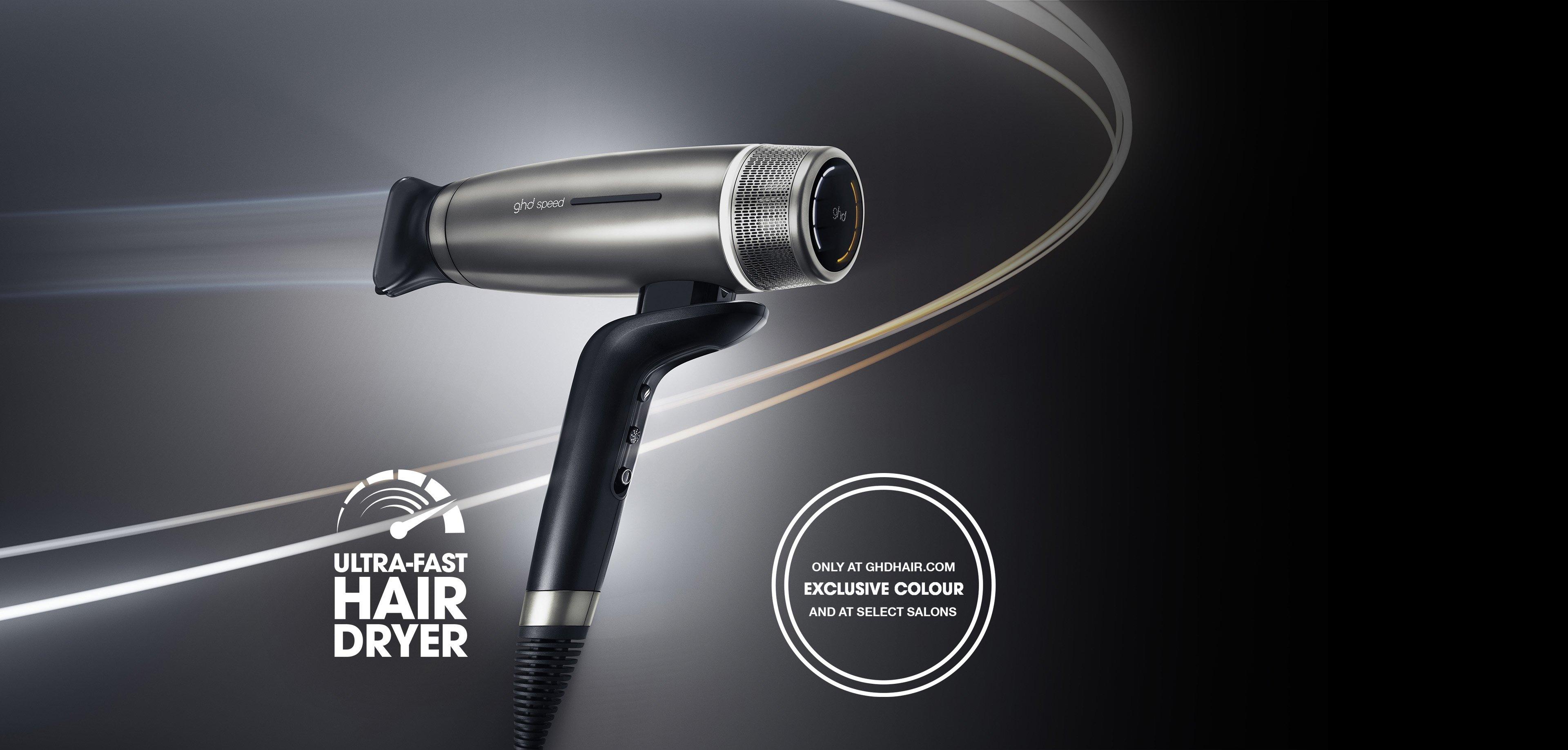 NEW GHD SPEED IONIC HAIR DRYER IN TITANIUM BLACK