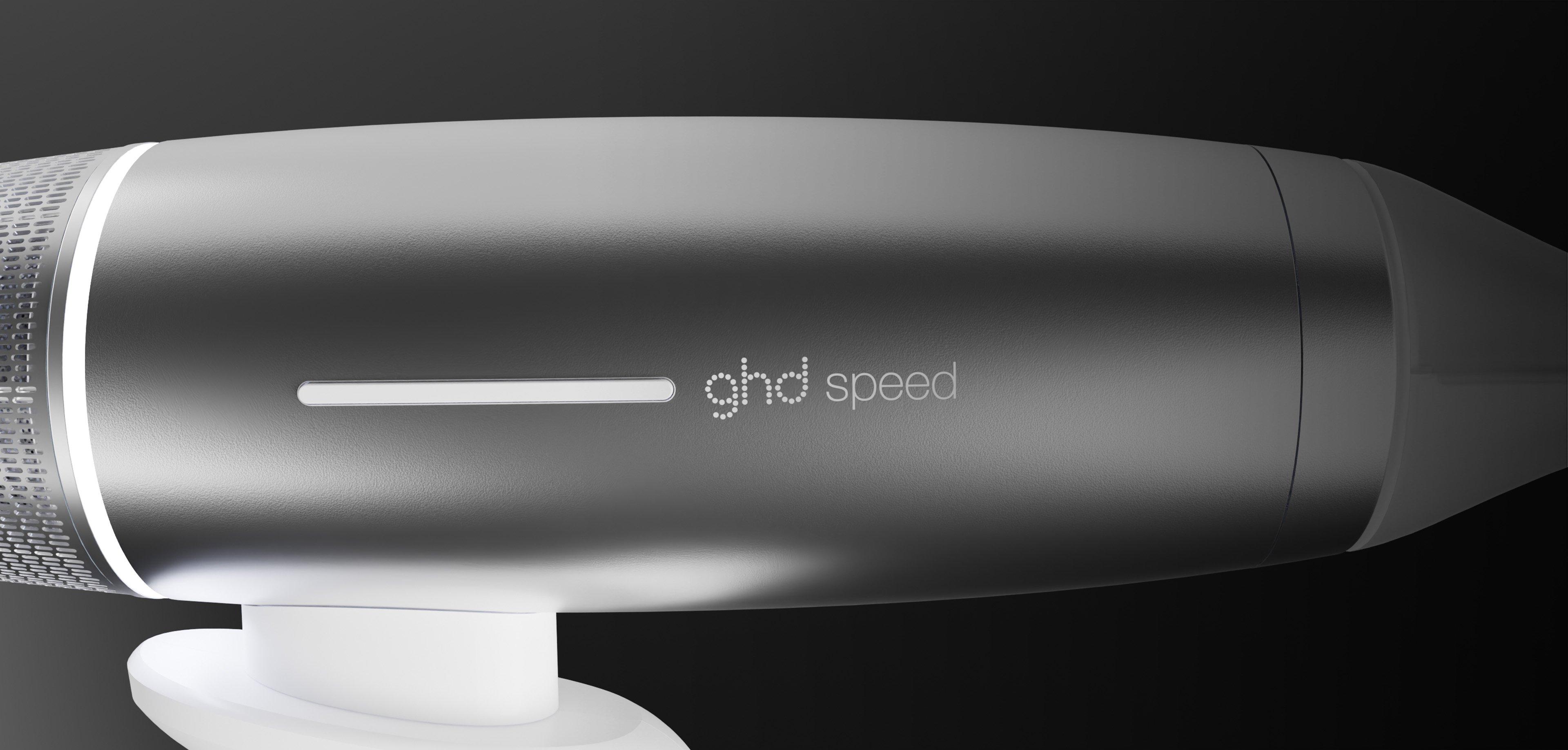 NEW GHD SPEED IONIC HAIR DRYER IN SILVER WHITE