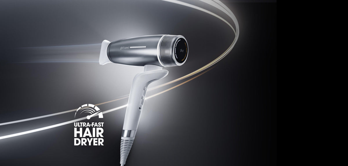 NEW GHD SPEED IONIC HAIR DRYER IN SILVER WHITE