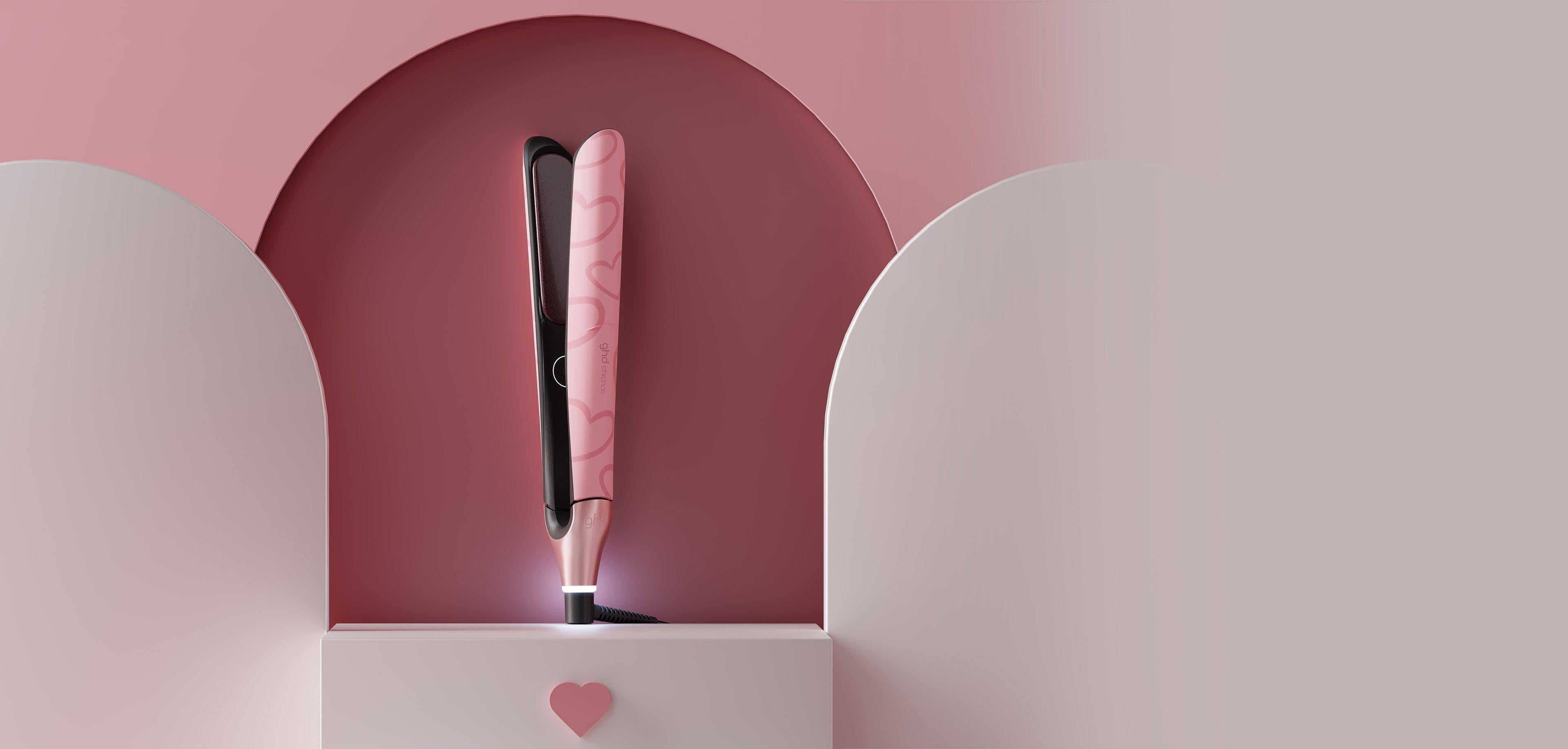 NEW GHD CHRONOS PROFESSIONAL HAIR STRAIGHTENER (26MM PLATE) DUSTED PINK