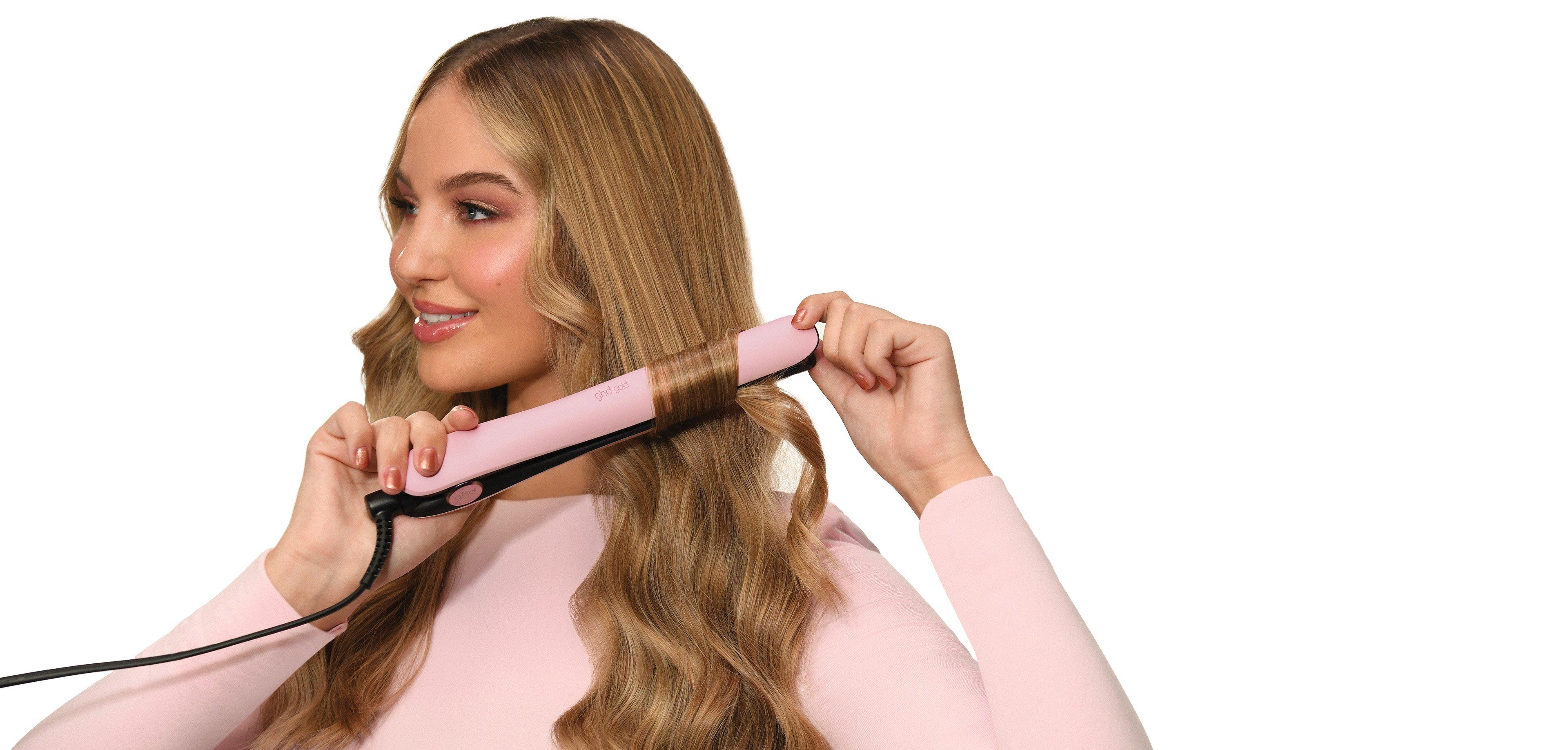 NEW GHD GOLD® HAIR STRAIGHTENER (26MM PLATE) DUSTED PINK
