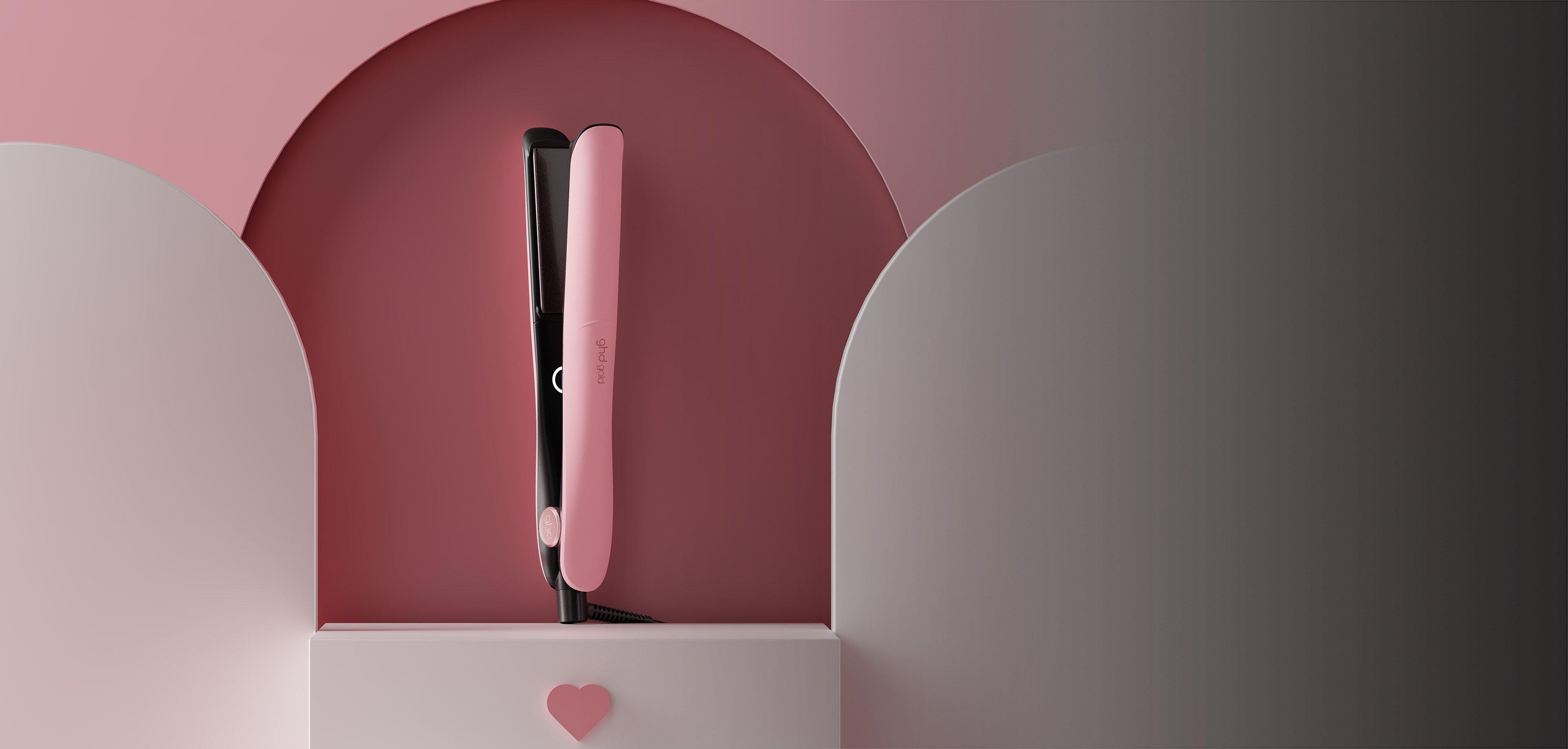 NEW GHD GOLD® HAIR STRAIGHTENER (26MM PLATE) DUSTED PINK