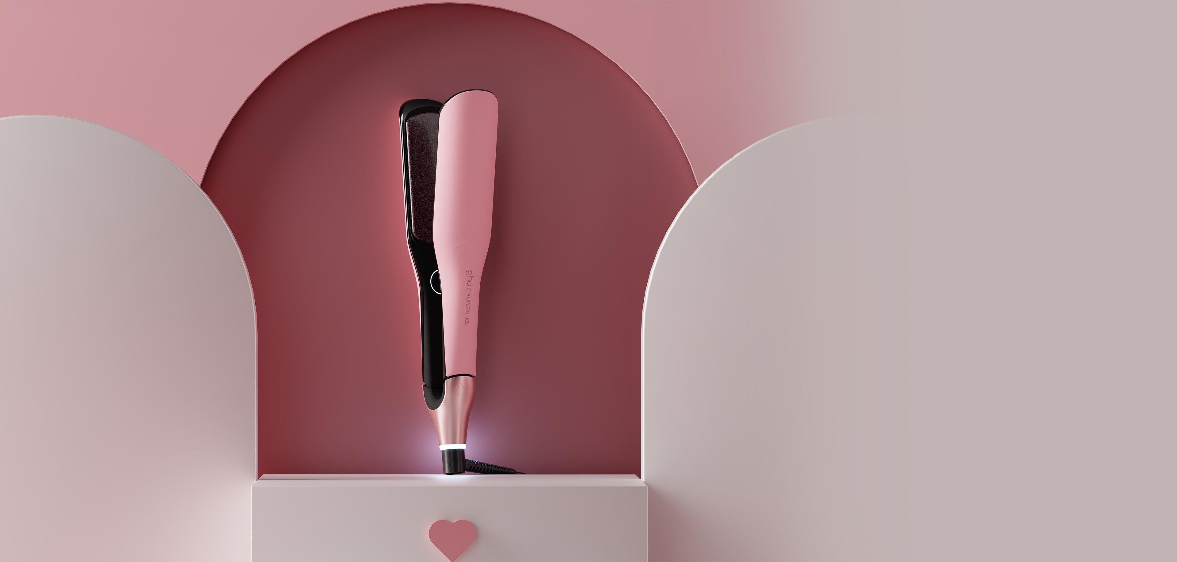 NEW GHD CHRONOS MAX BEST WIDE PLATE HAIR STRAIGHTENER (43MM PLATE) DUSTED PINK
