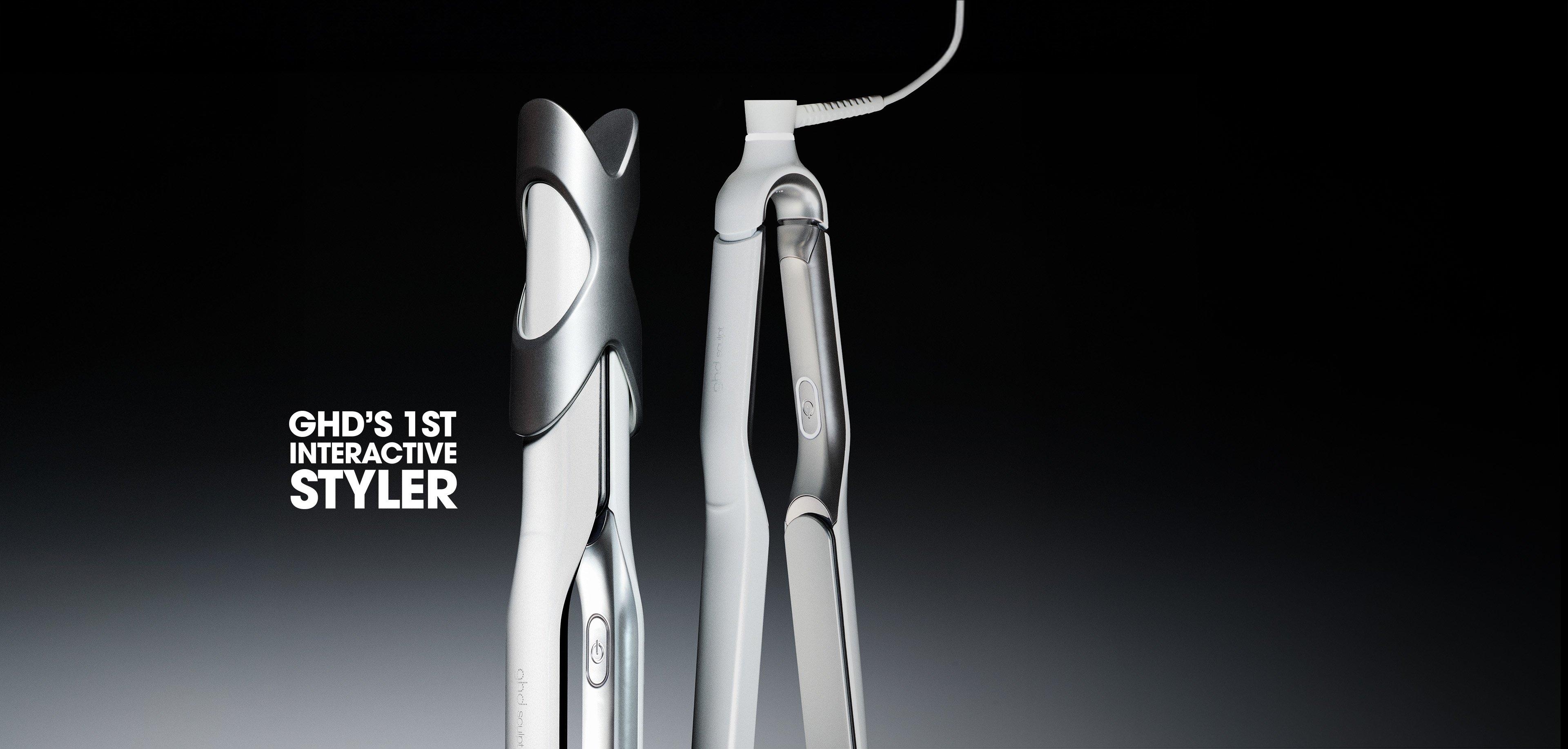 NEW GHD SCULPT INTERACTIVE HAIR STRAIGHTENER (26MM PLATE) WHITE