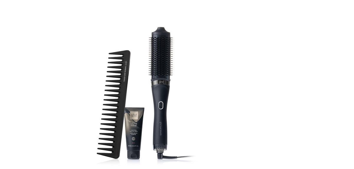 GHD DUET BLOWDRY HAIR DRYER BRUSH IN BLACK BUNDLE