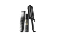 GHD WAVE TRIPLE BARREL HAIR WAVER IN BLACK BUNDLE